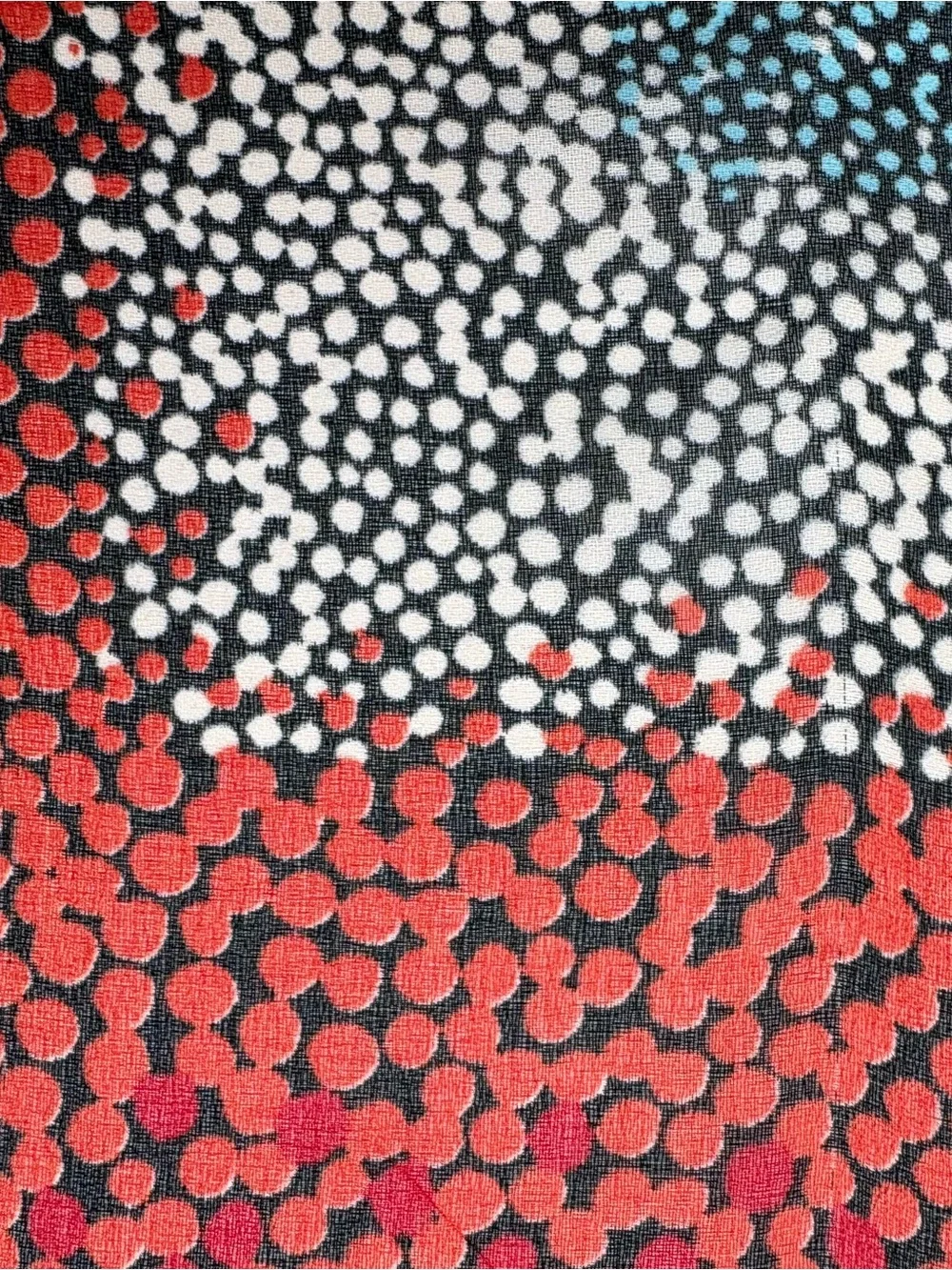 Vintage Made in Italy Abstract Geometric Square Scarf 26x26 Red Black Teal